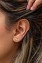 Heliophilia Silver Pendientes de Plata de Ley 925 con Baño de Oro y Circón